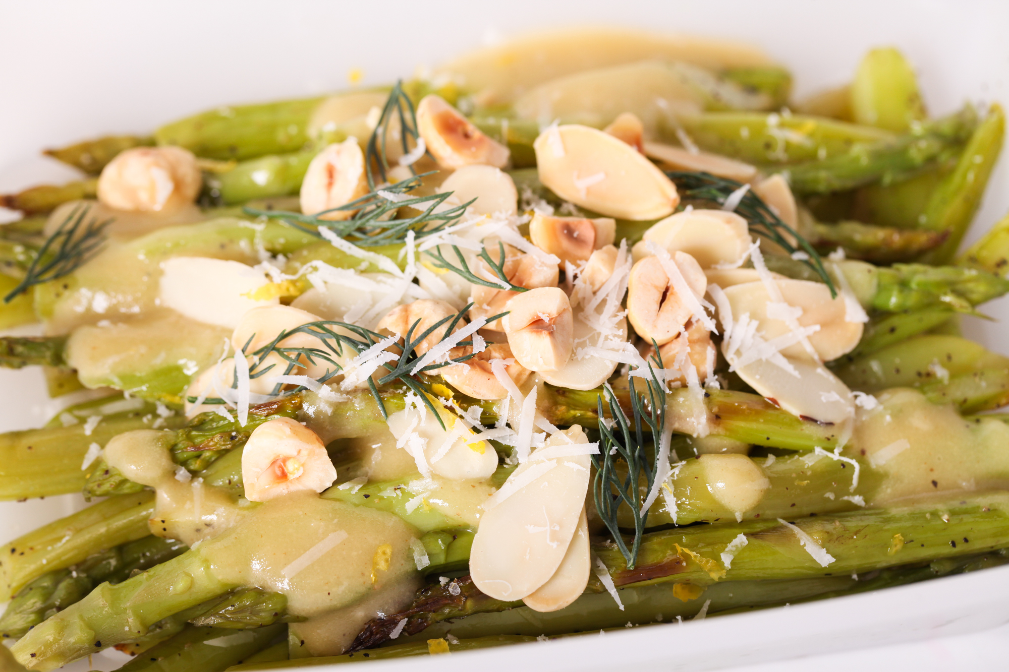 Lemon-Dijon Roasted Asparagus with Pecorino 